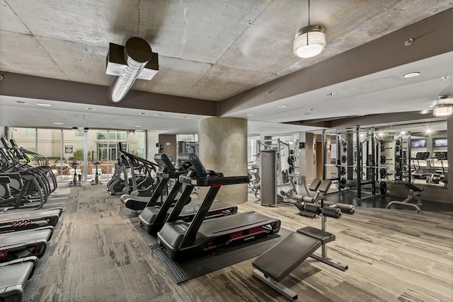 view of workout area