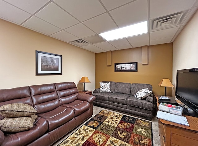 110 Giles Ln, Gallatin, TN 37066 - living room with visible vents and a drop ceiling