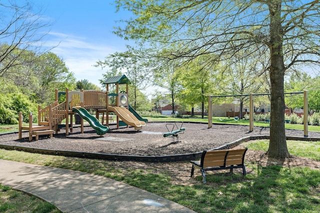 view of community jungle gym