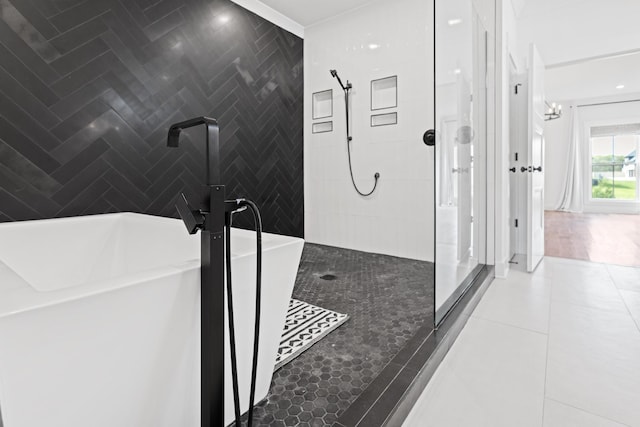 6913 Pembrooke Farms Dr, Murfreesboro, TN 37129 - full bathroom featuring walk in shower and tile patterned flooring