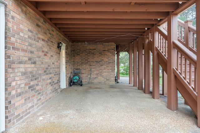 view of patio / terrace with stairs