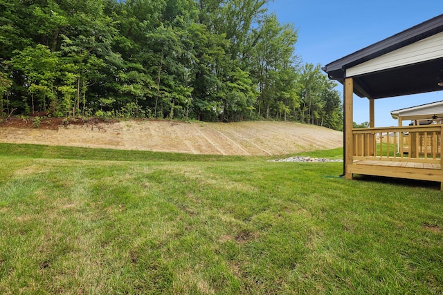 51 Gratton Ests, Clarksville, TN 37043 - view of grassy yard with a deck