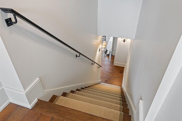 4535 Peytonsville Rd, Franklin, TN 37064 - stairs featuring baseboards and wood finished floors