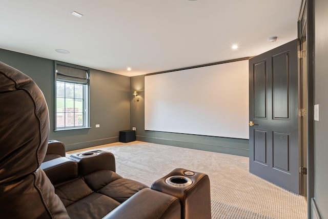 4535 Peytonsville Rd, Franklin, TN 37064 - home theater room with carpet flooring, baseboards, and recessed lighting