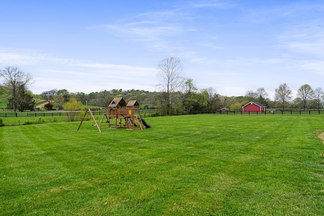 4535 Peytonsville Rd, Franklin, TN 37064 - view of yard with fence, a playground, and a rural view