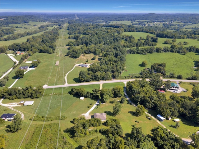 drone / aerial view featuring a rural view