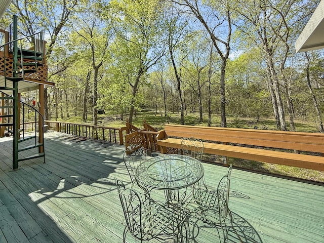 deck with stairs
