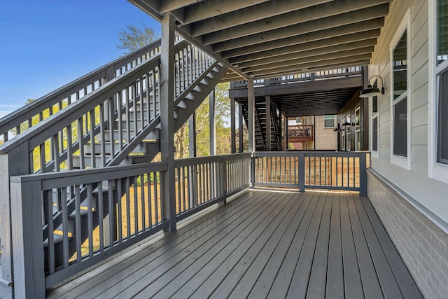 418 Mercomatic Dr, Nashville, TN 37209 - wooden terrace with stairway