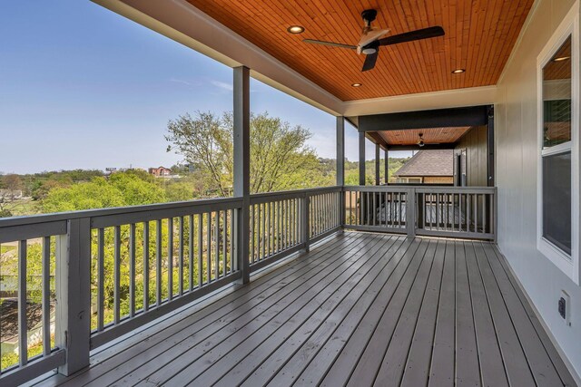 418 Mercomatic Dr, Nashville, TN 37209 - wooden deck with a ceiling fan