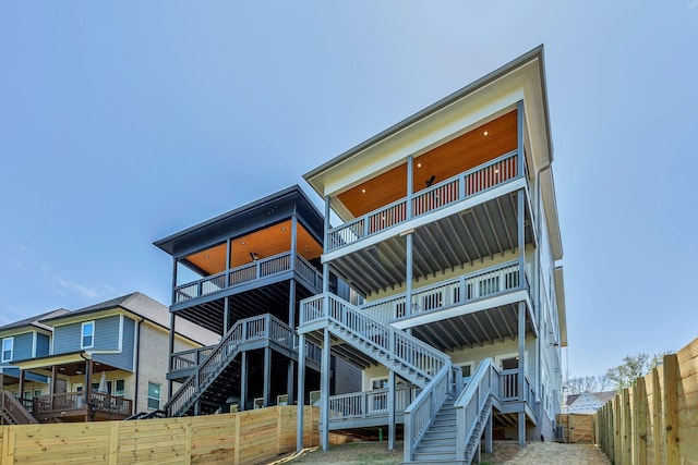 418 Mercomatic Dr, Nashville, TN 37209 - rear view of property featuring stairs and a fenced backyard