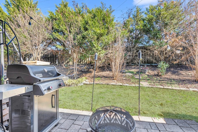 view of yard featuring a patio area