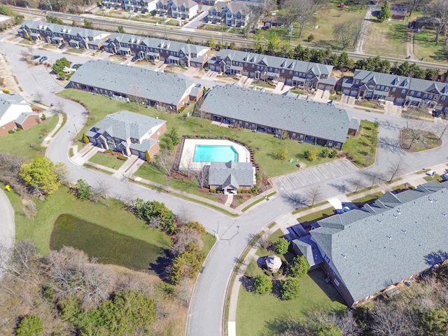 drone / aerial view featuring a residential view