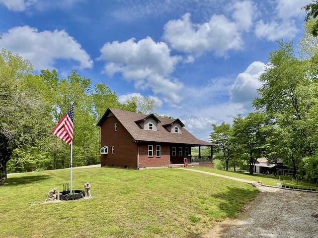 5199 Nelson Rd, Westpoint, TN 38486 - exterior space with brick siding, crawl space, and a front yard
