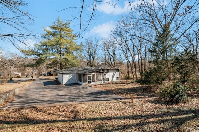 931 Downey Dr, Nashville, TN 37205 - exterior space with a sunroom and aphalt driveway