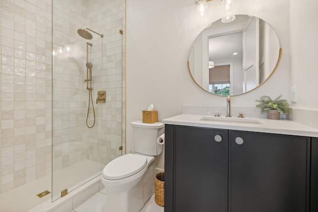 6490 Peytonsville Arno Rd, College Grove, TN 37046 - full bathroom featuring toilet, vanity, and tiled shower