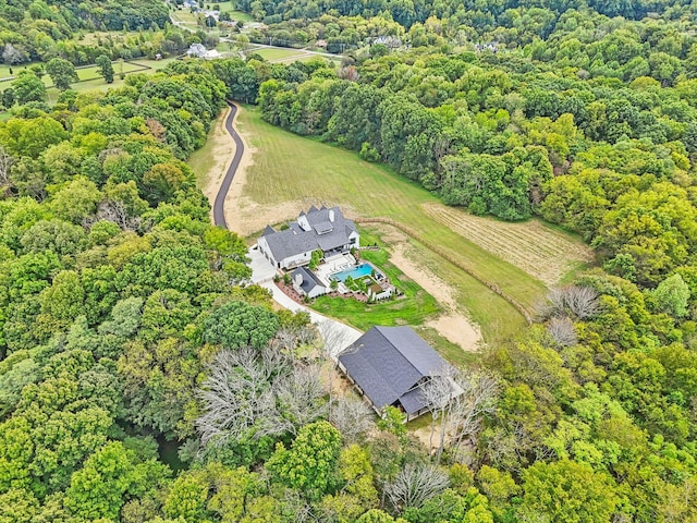 6490 Peytonsville Arno Rd, College Grove, TN 37046 - bird's eye view featuring a forest view