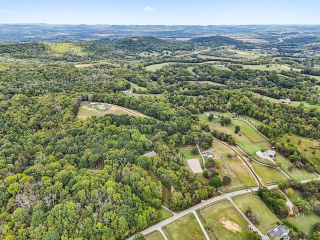6490 Peytonsville Arno Rd, College Grove, TN 37046 - drone / aerial view featuring a wooded view