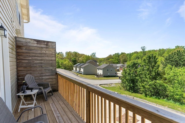9051 Haileys Pond Dr, Ooltewah, TN 37363 - wooden deck featuring a residential view
