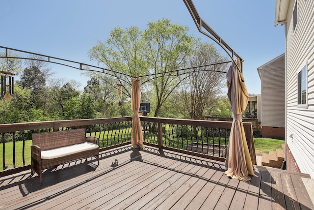 view of wooden terrace