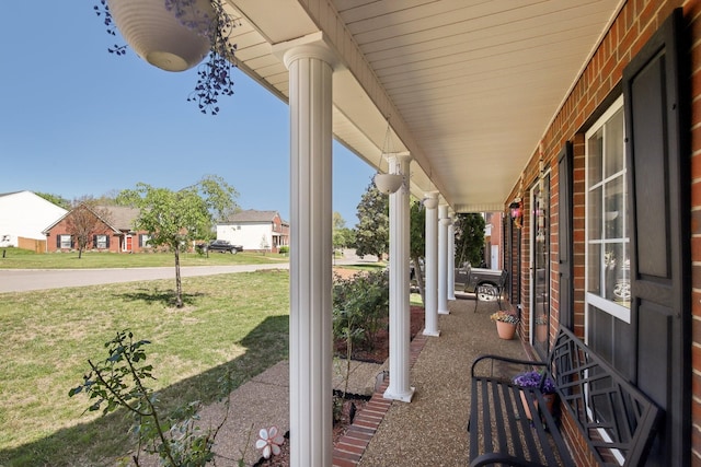 view of patio / terrace with covered porch
