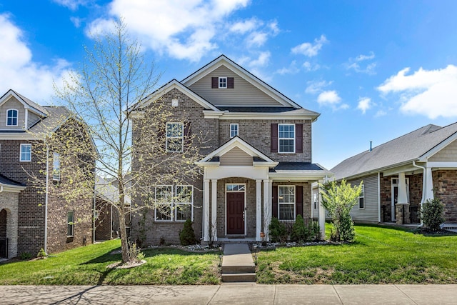 3728 Hoggett Ford Rd, Hermitage, TN 37076 - traditional home with brick siding and a front lawn