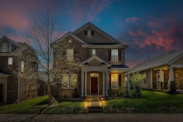 3728 Hoggett Ford Rd, Hermitage, TN 37076 - traditional-style house with brick siding and a front lawn