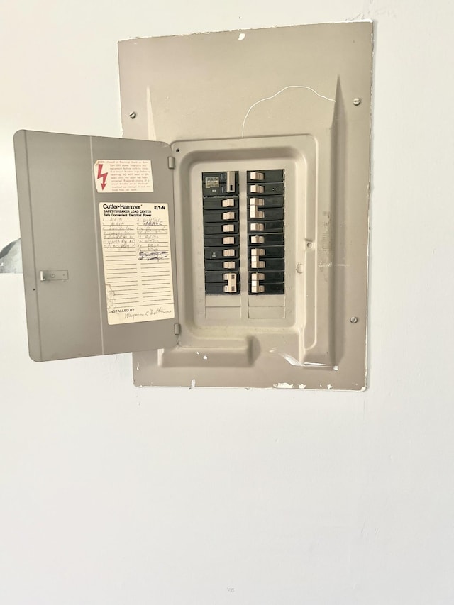 utility room featuring electric panel