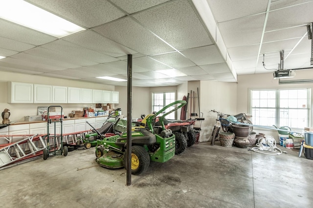 garage featuring a garage door opener