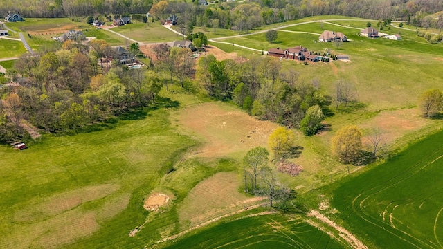 bird's eye view with a rural view