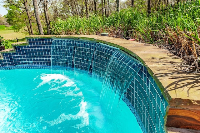 outdoor pool with fence