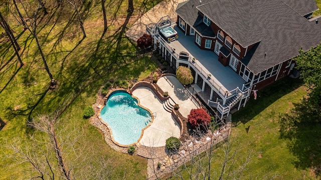 birds eye view of property