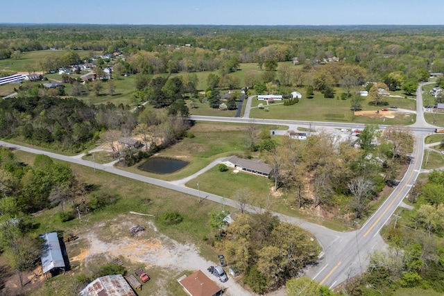 bird's eye view with a view of trees
