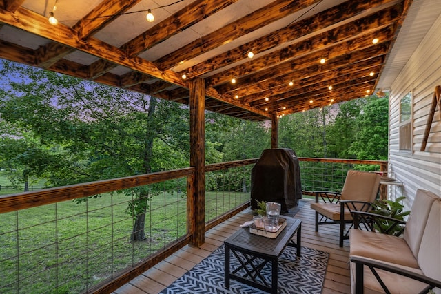 7565 N County Line Rd, Fairview, TN 37062 - wooden deck featuring a grill