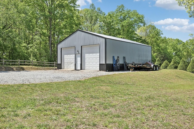 7565 N County Line Rd, Fairview, TN 37062 - detached garage with fence
