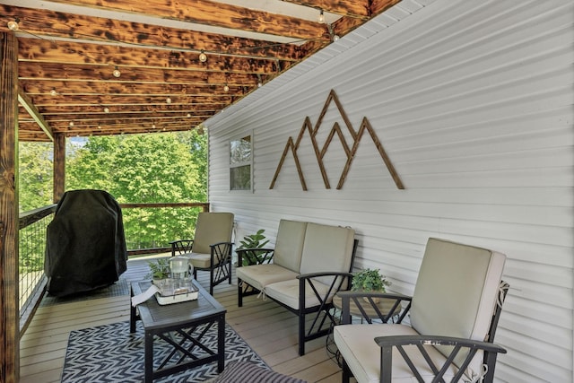 7565 N County Line Rd, Fairview, TN 37062 - wooden deck with outdoor lounge area