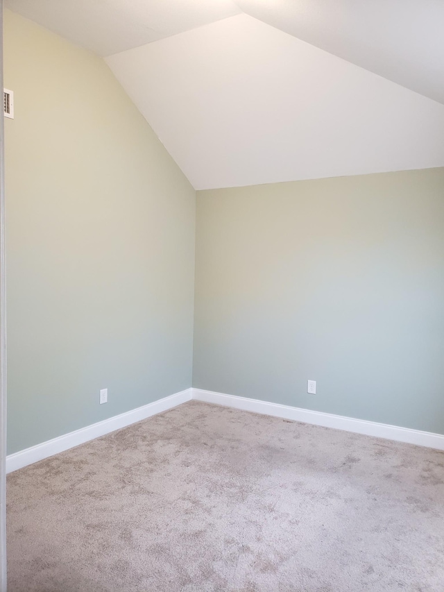 2260 Viking Ct, Murfreesboro, TN 37127 - carpeted spare room featuring lofted ceiling, baseboards, and visible vents