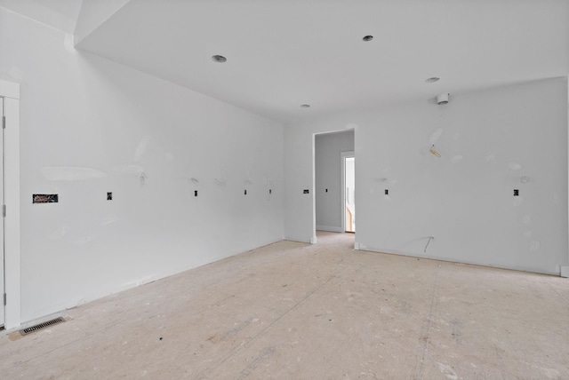empty room featuring visible vents