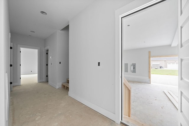 hallway featuring stairs