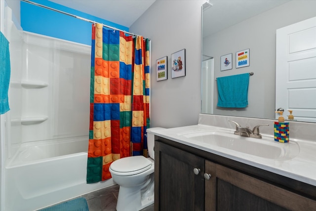 406 Bender Ct, Clarksville, TN 37042 - full bath with shower / bath combo, tile patterned flooring, toilet, and vanity