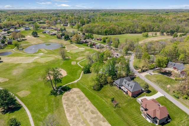 1319 N Plantation Dr, Cookeville, TN 38506 - drone / aerial view with a wooded view, view of golf course, a residential view, and a water view