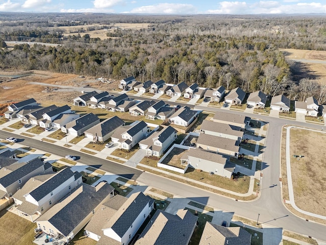 aerial view with a residential view