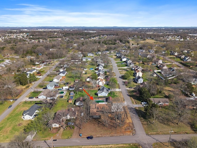 bird's eye view featuring a residential view