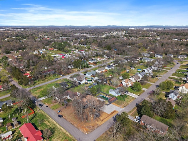 drone / aerial view with a residential view