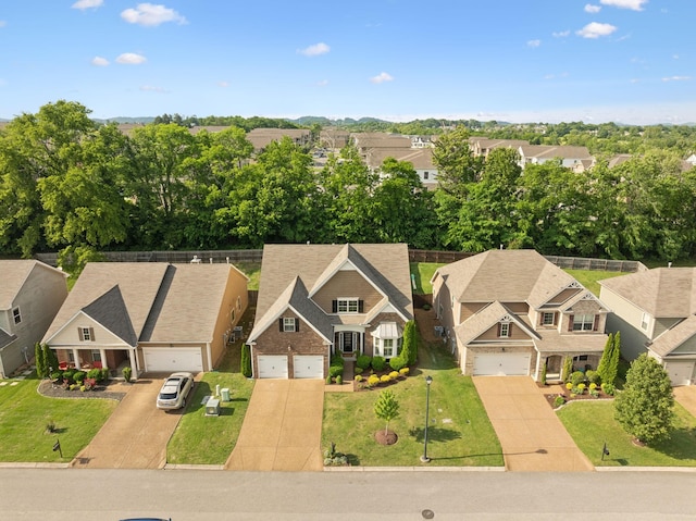 aerial view of residential area