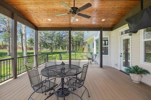 313 Walpole Ct, Nolensville, TN 37135 - sunroom with a ceiling fan, outdoor dining space, and a healthy amount of sunlight