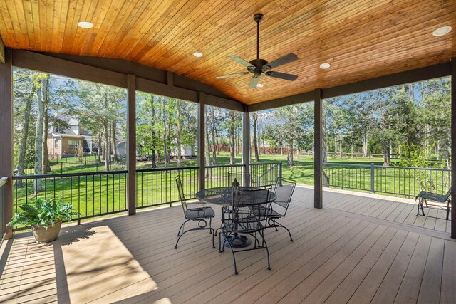 313 Walpole Ct, Nolensville, TN 37135 - sunroom / solarium featuring a ceiling fan and outdoor dining area