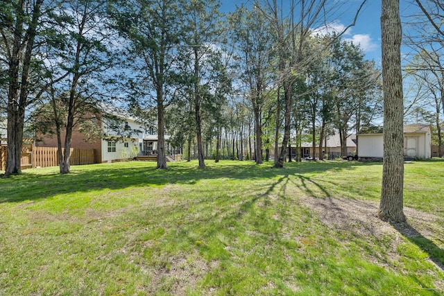 313 Walpole Ct, Nolensville, TN 37135 - view of yard with an outdoor structure, fence, and a storage shed