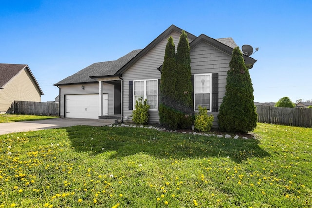 2330 Spike Ct, Clarksville, TN 37040 - view of front of property featuring fence, driveway, a front yard, and a garage