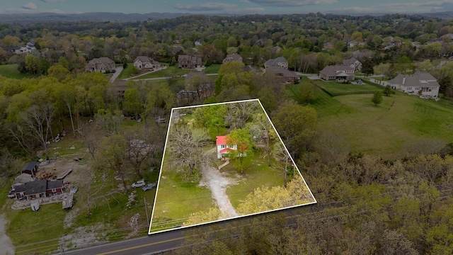 4103 Arno Rd, Franklin, TN 37064 - bird's eye view with a residential view and a wooded view