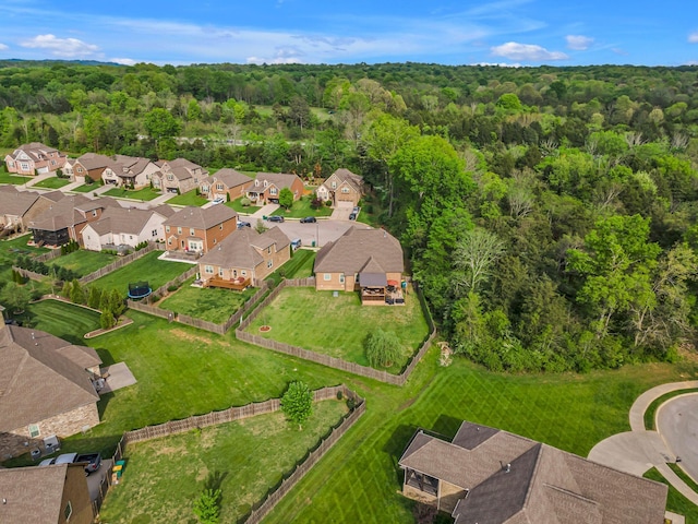 1026 Claymill Dr, Spring Hill, TN 37174 - birds eye view of property featuring a residential view and a wooded view